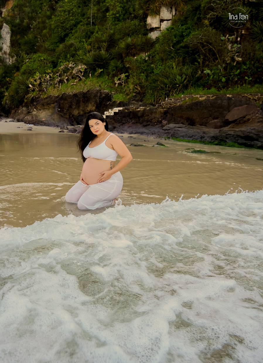 Tina fon fotografia, ensaio gestante+torres+nascer do sol+praia da guarita