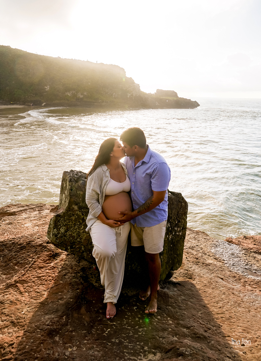 Tina fon fotografia, ensaio gestante+torres+nascer do sol+praia da guarita