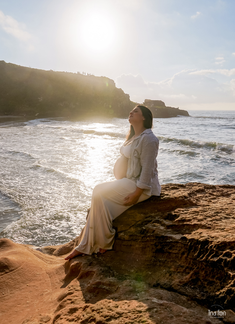 Tina fon fotografia, ensaio gestante+torres+nascer do sol+praia da guarita