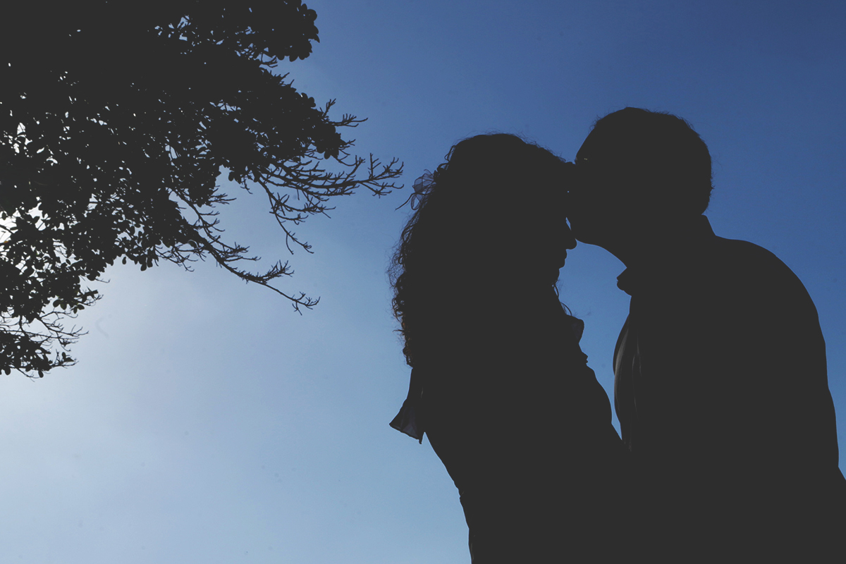 casal silhueta natureza