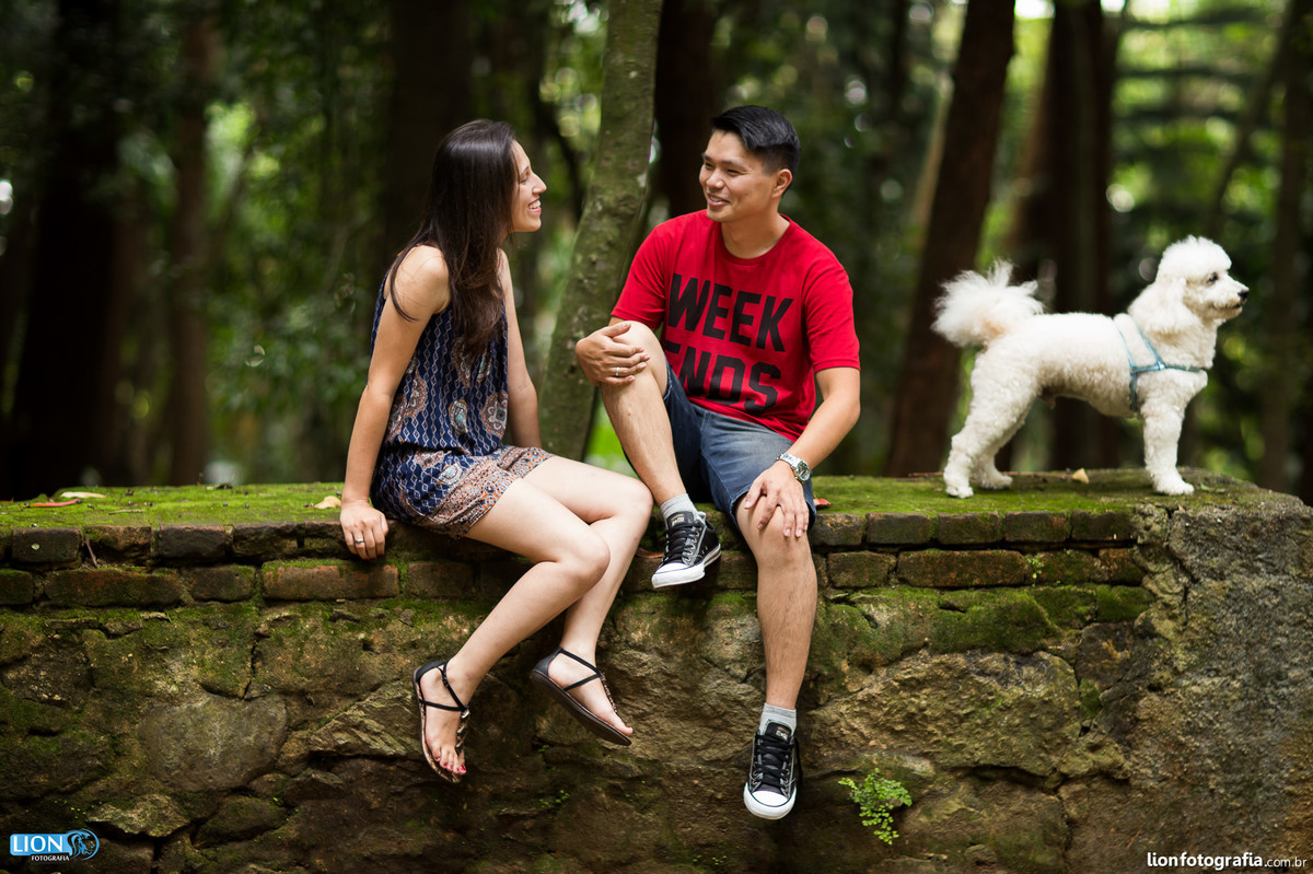prewedding casamento dog pet são roque brasital lion fotografia ensaio sessão de fotos book esession casal noiva noivo natureza poodle cão pré-casamento