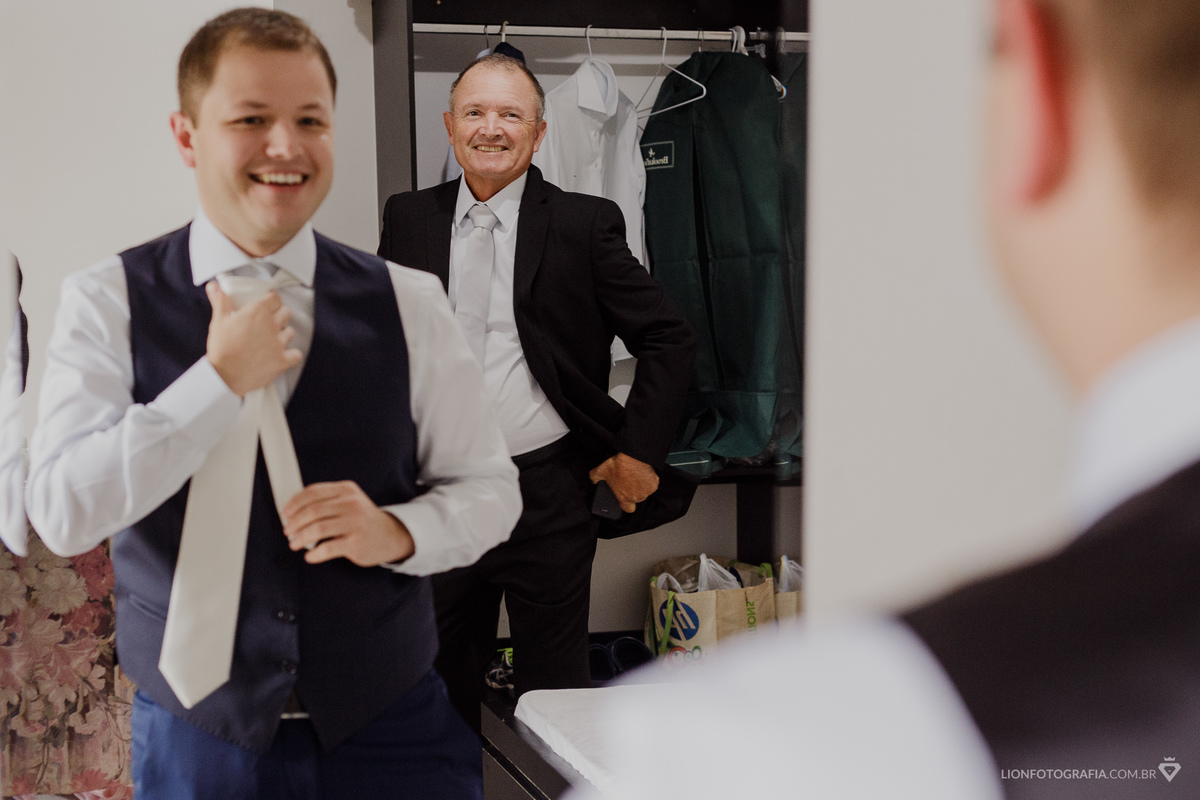 makingof do noivo com seu pai