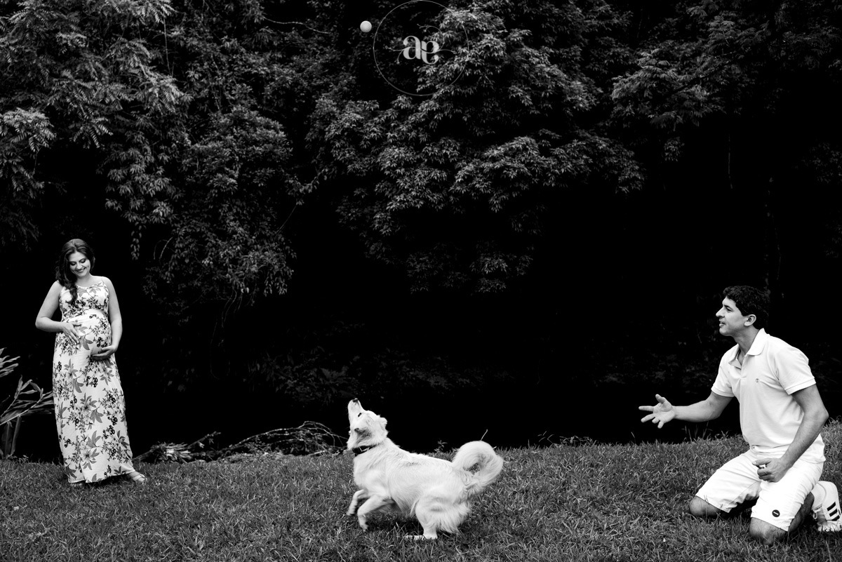 fotos de gravida com cachorro