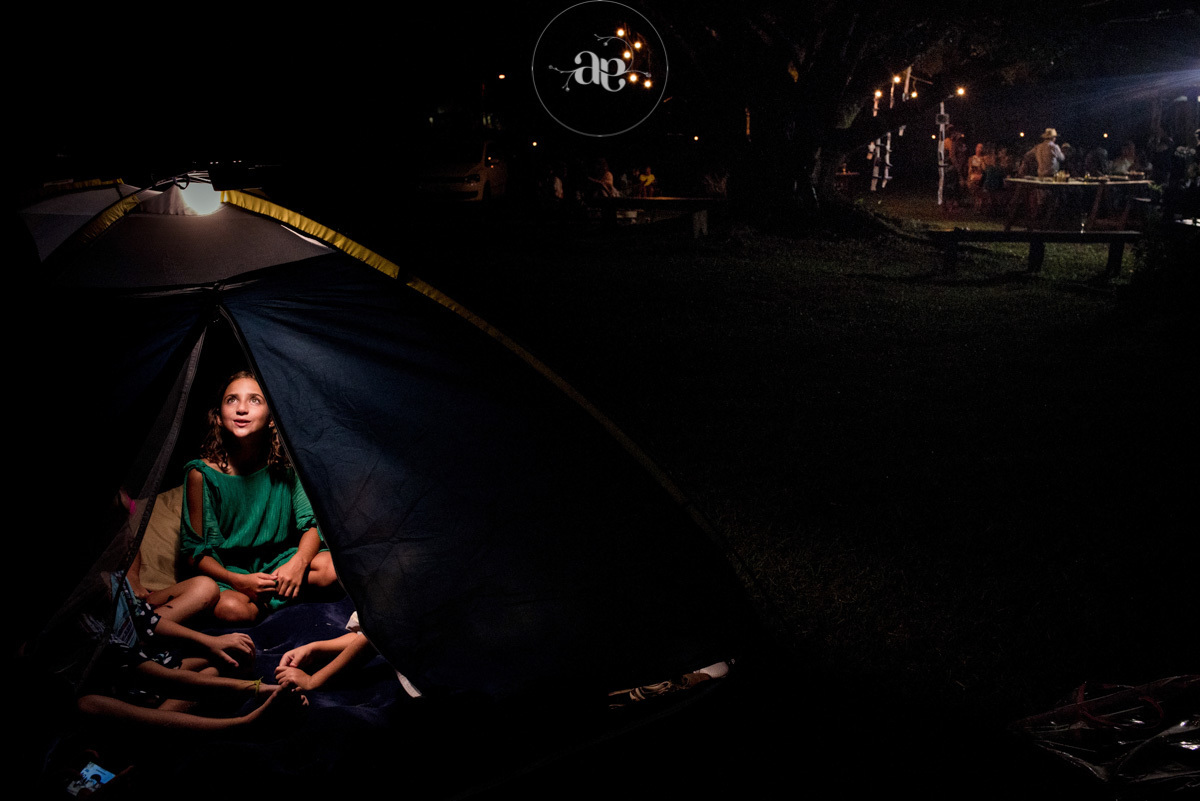 acampamento na festa de formatura