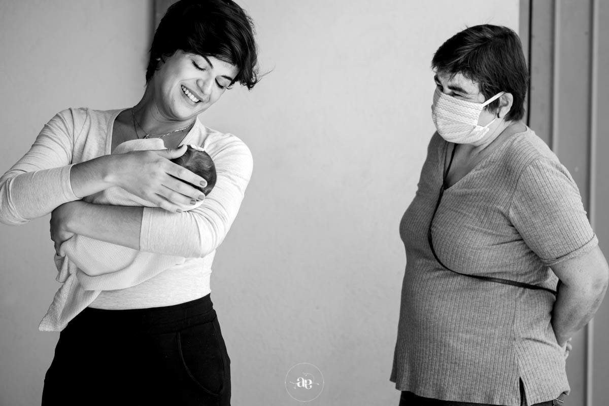 visita dos avós ao recem nascido na quarentena