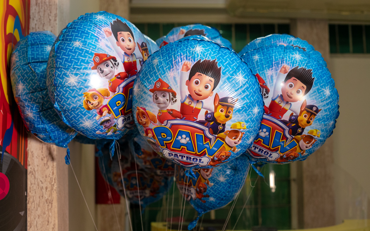 balão gás hélio decorado-patrulha canina-salão clima de festa-vila da penha-rj