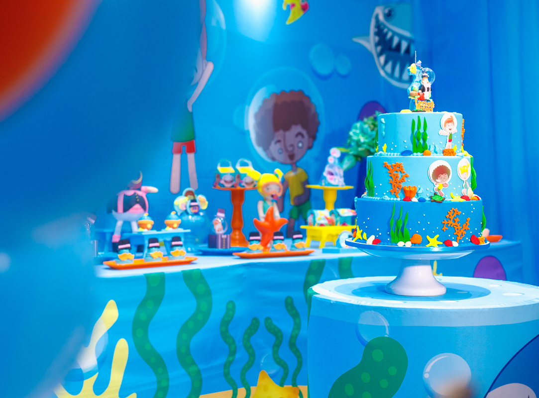 decoração mesa bolo-bita no fundo do mar-@karetas festas-fotografia festas infantis