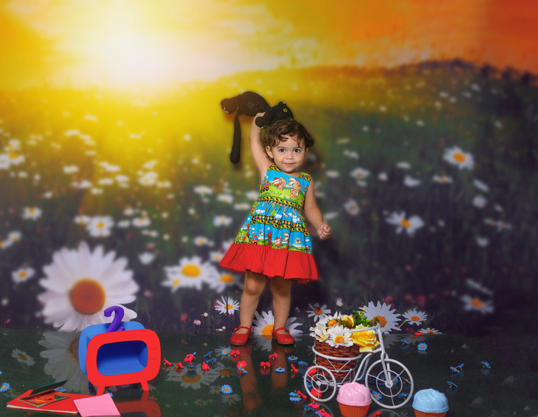 fotografia de crianças-ensaio fotográficos em estúdio-temático-Lisa Simpson-rj