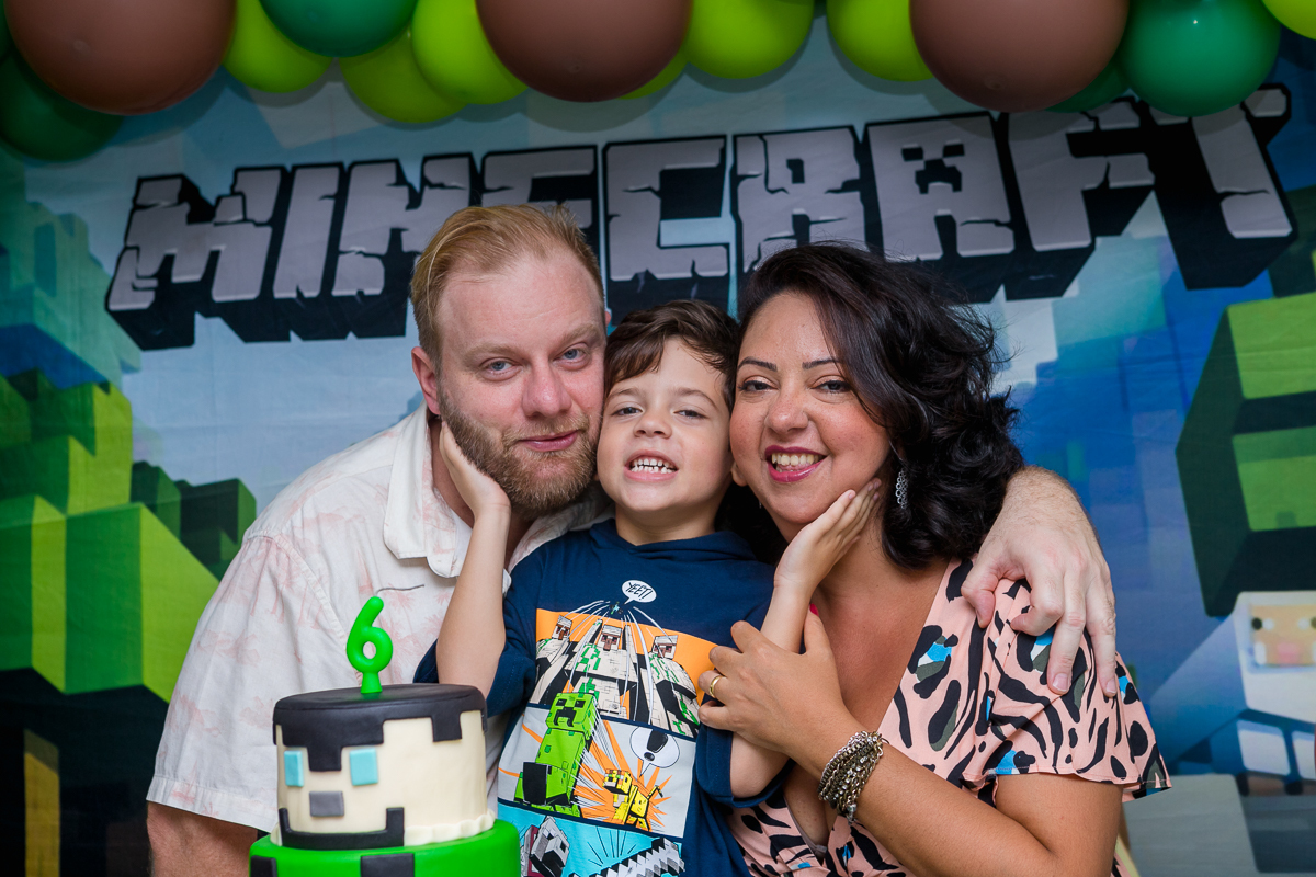 aniversário infantil-Heitor 6 anios-Minecraft -Condomínio Caribbean Village - Recreio  