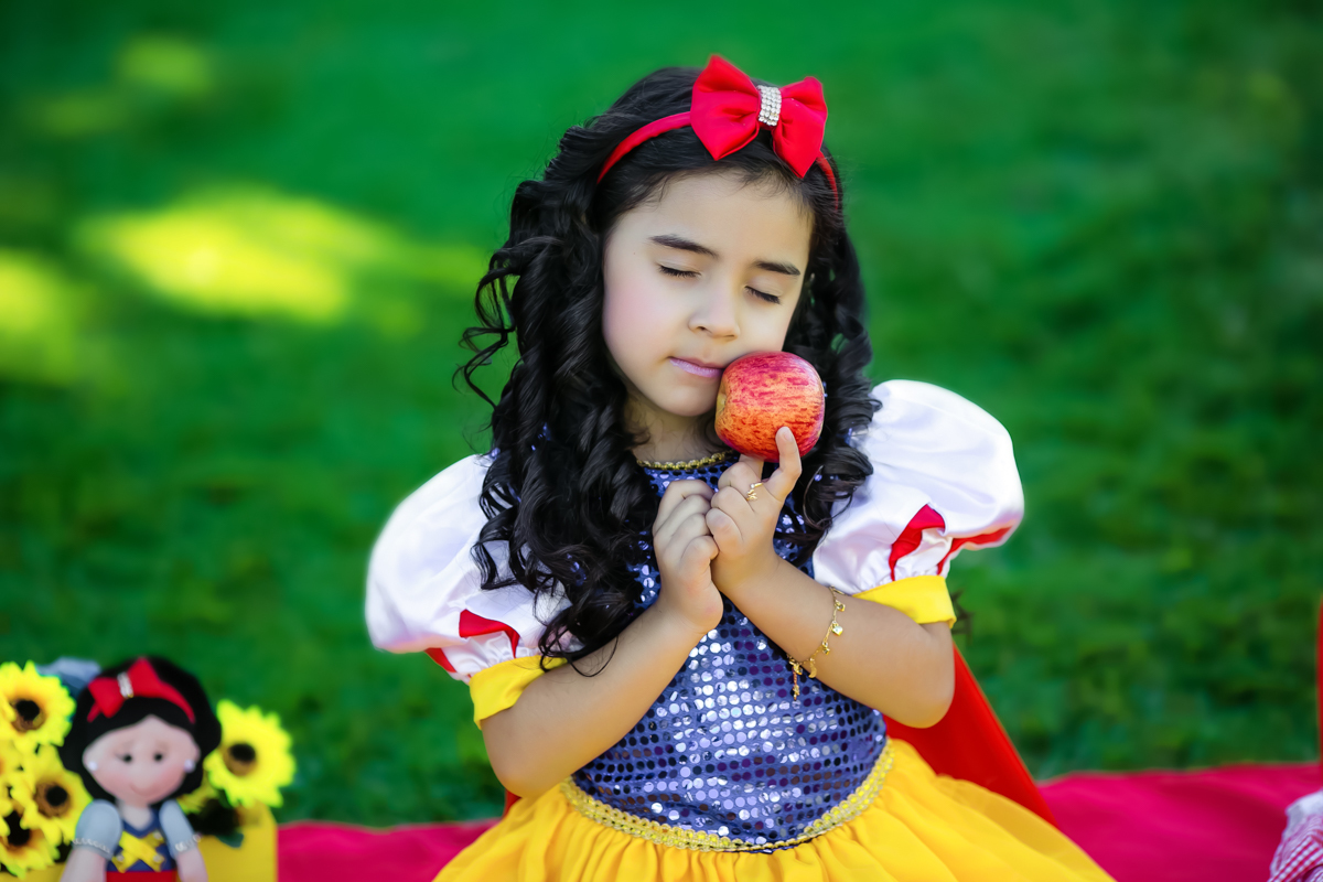 Ensaio fotográfico tema branca de neve