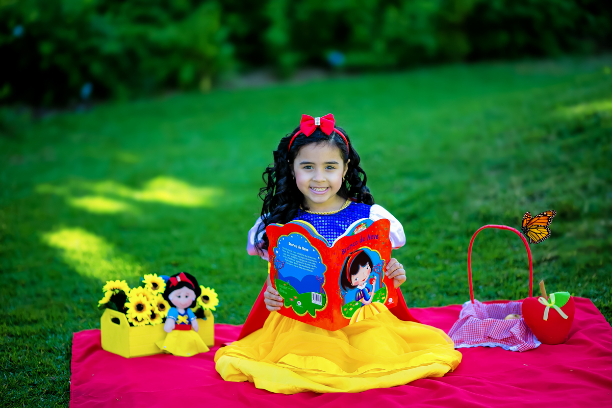 Branca de neve ensaio infantil