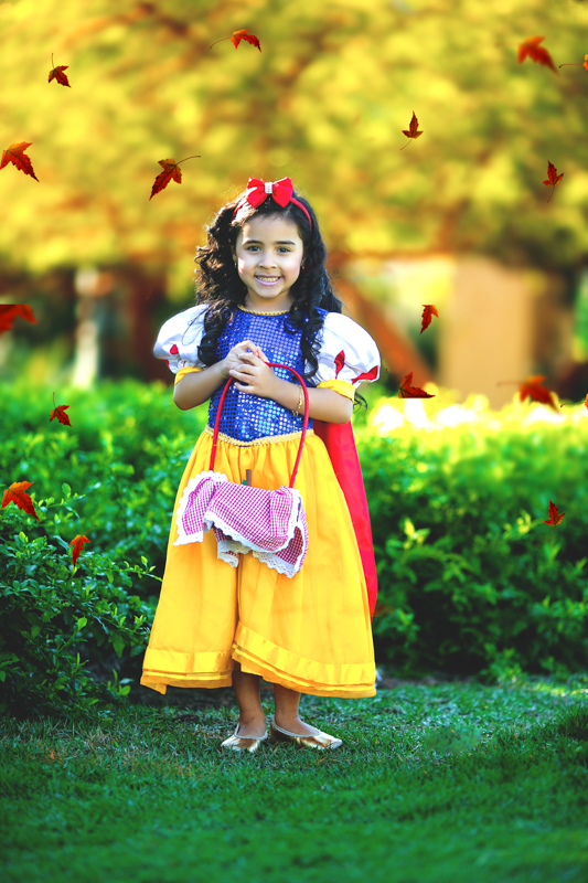 Vestido branca de neve em ensaio fotográfico