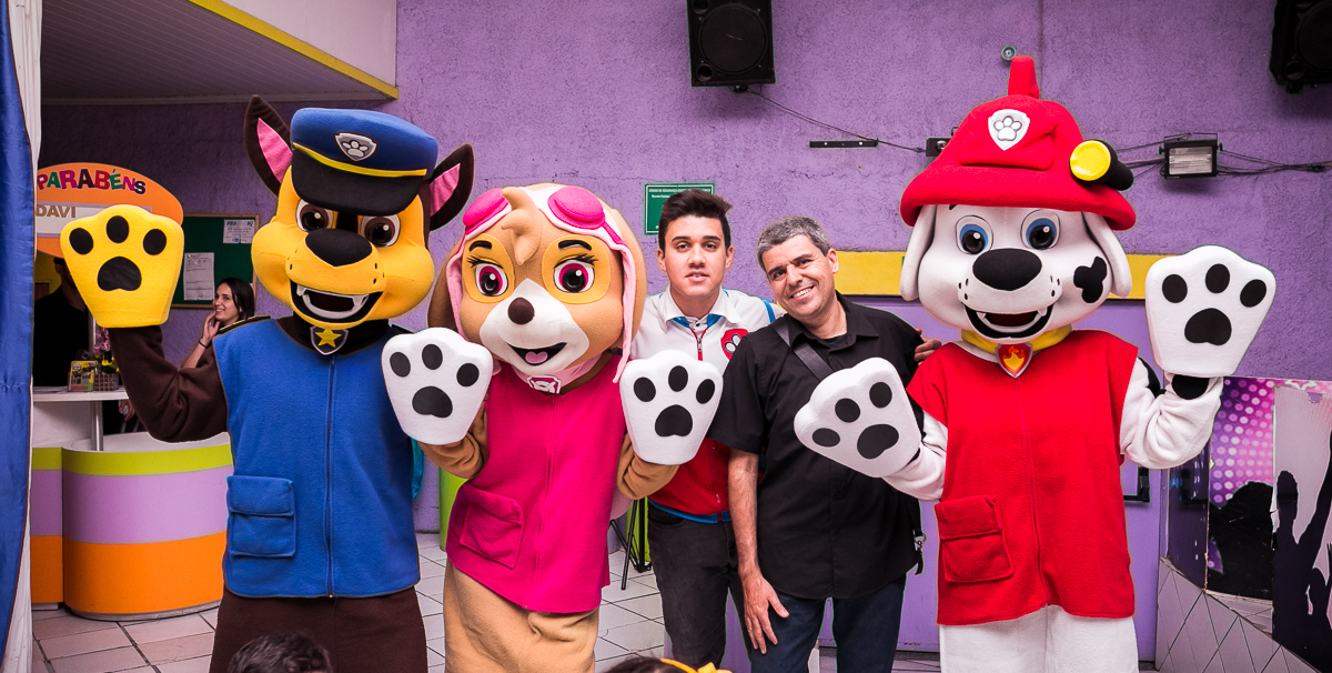 Personagens Vivos Patrulha Canina em casa de festas Ohanna´s Kids