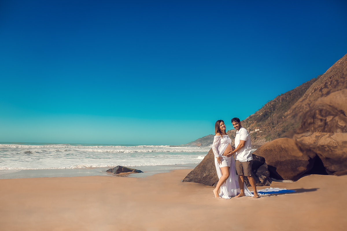 Ensaio na Praia Gestante  RJ