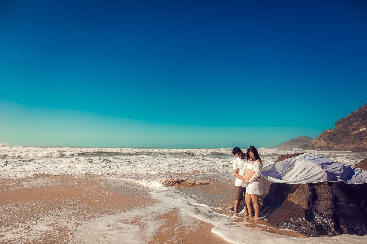 Book gestante RJ na praia