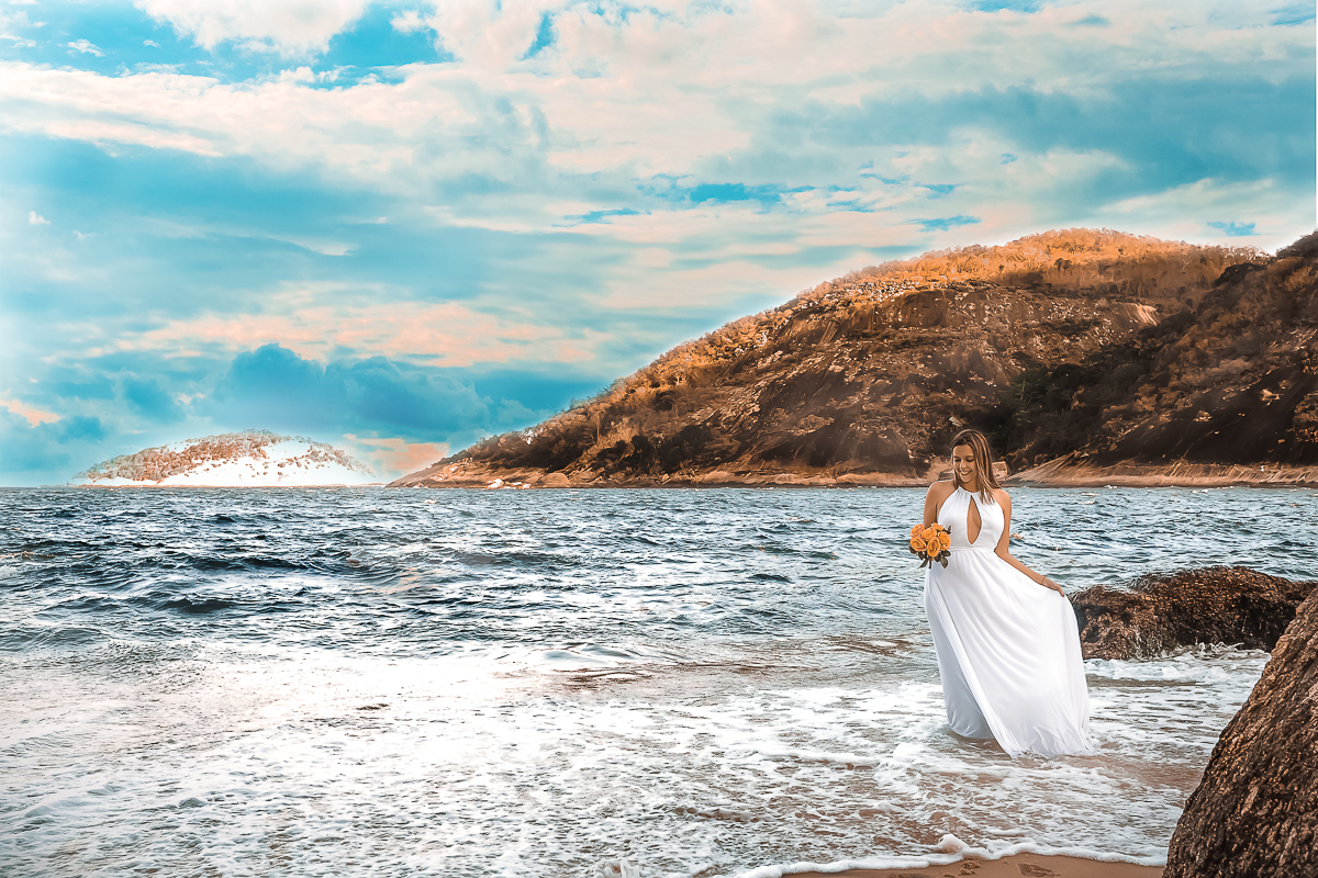 Ensaio Pré-casamento na praia vermelha