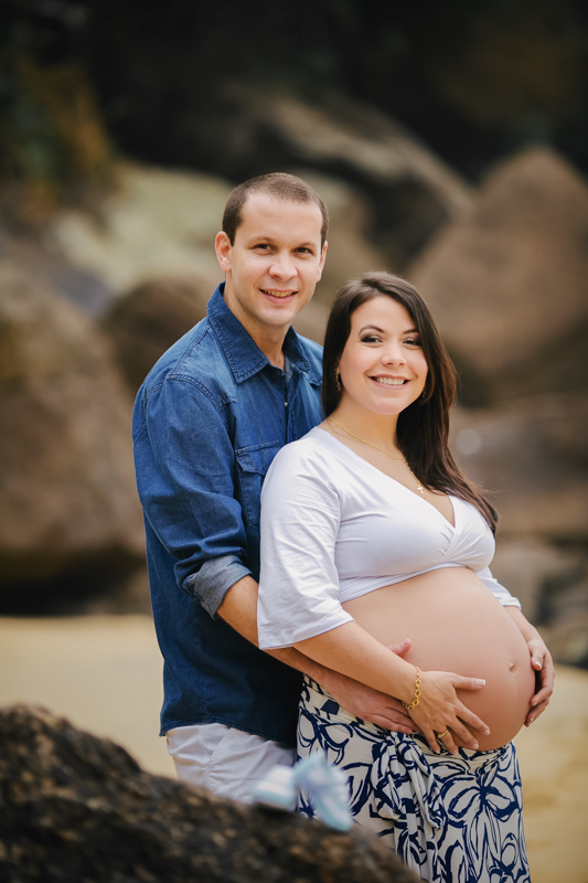 Fotografia de Gestante na Praia/RJ