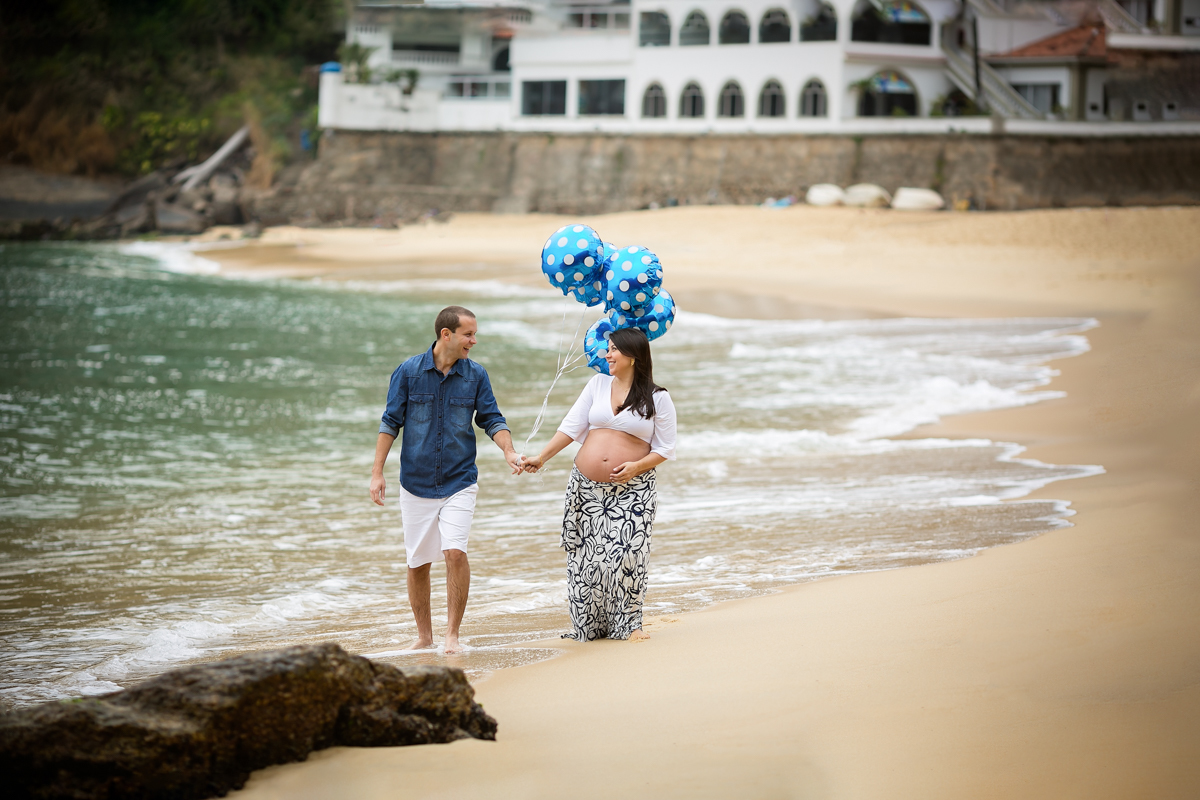 Ensaio grávida na praia
