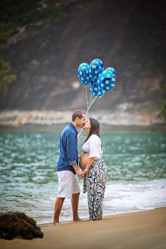 Ensaio gestante com balões na Urca