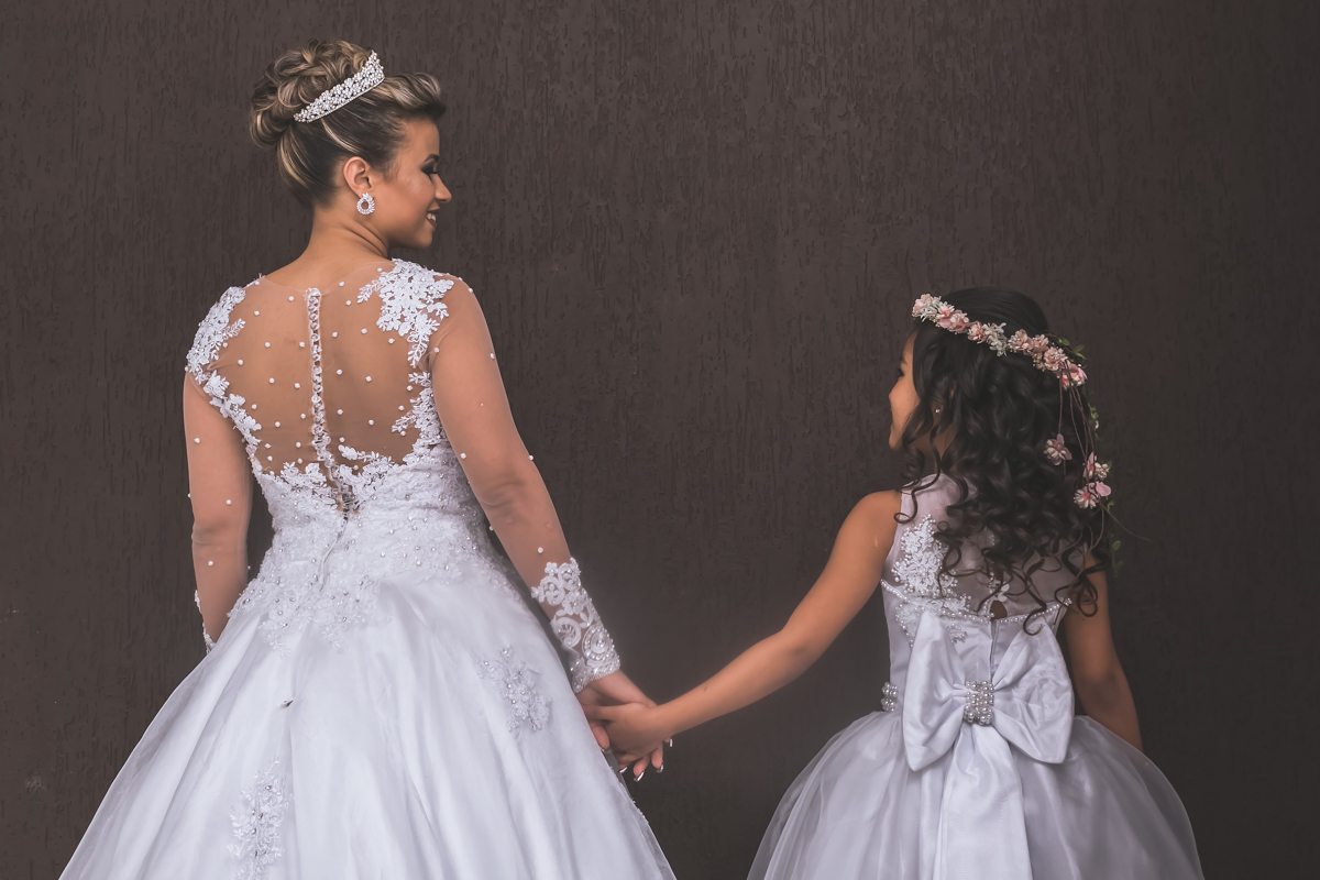 Noiva e a filha daminha