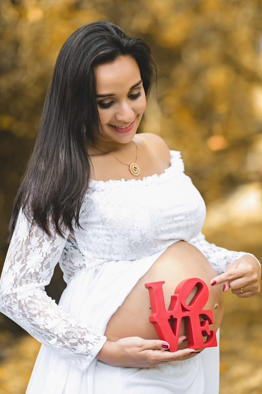 Ensaio gestante externo no parque