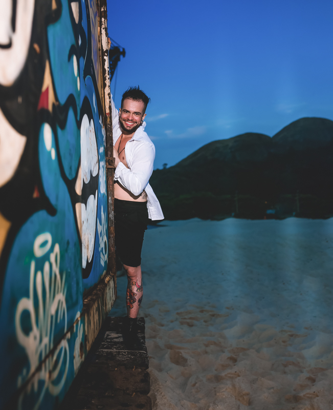 Fotografia de casal em book externo