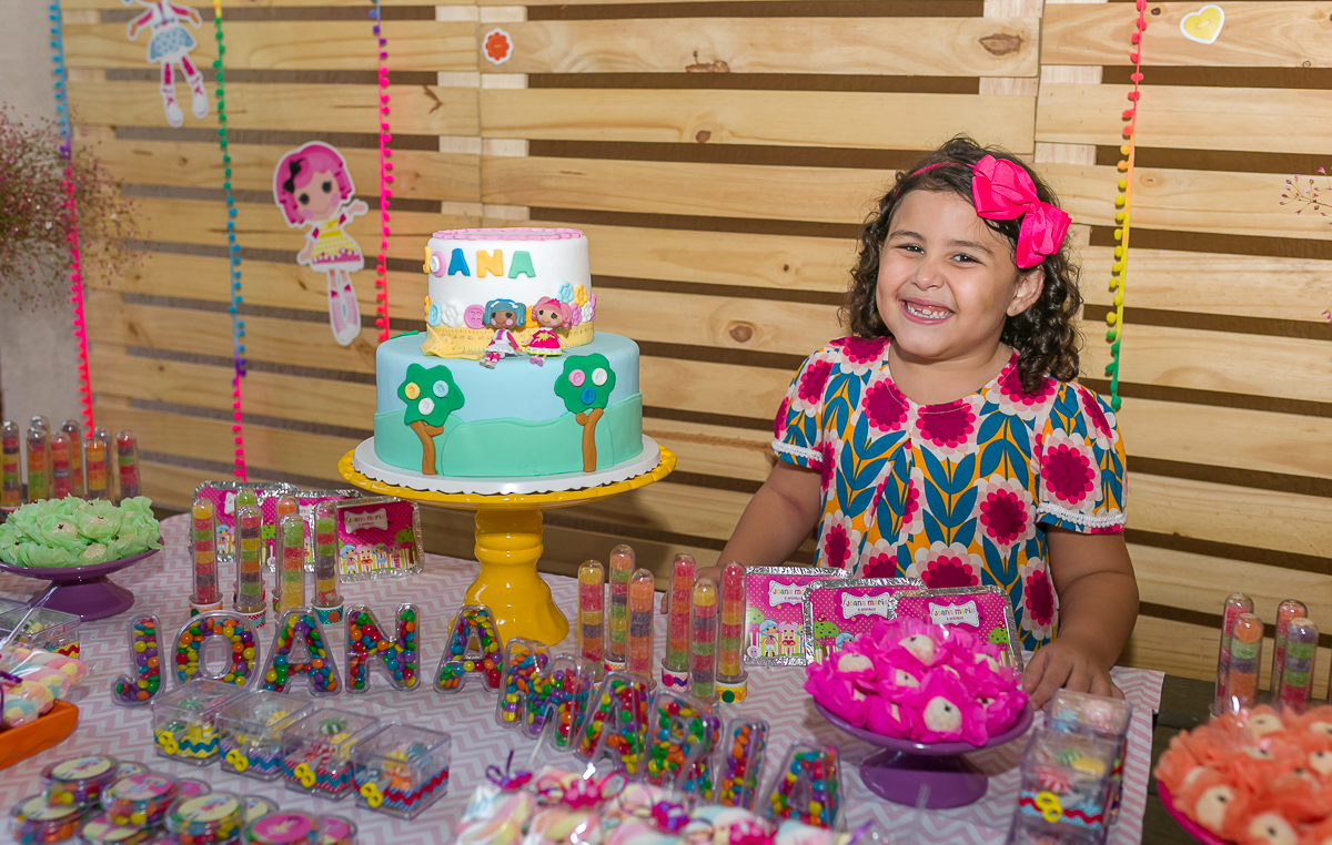 Mesa decorada festa tena Lalaloopsy