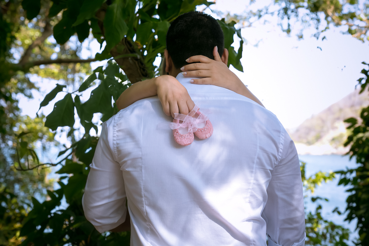 Ensaio romântico de gestante na Urca