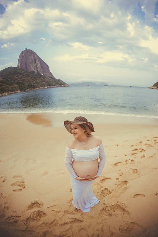 Book de gestante na praia do Rio de janeiro