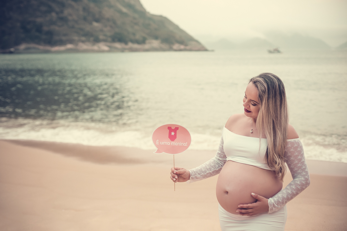 Ensaio gestacional na praia da urca