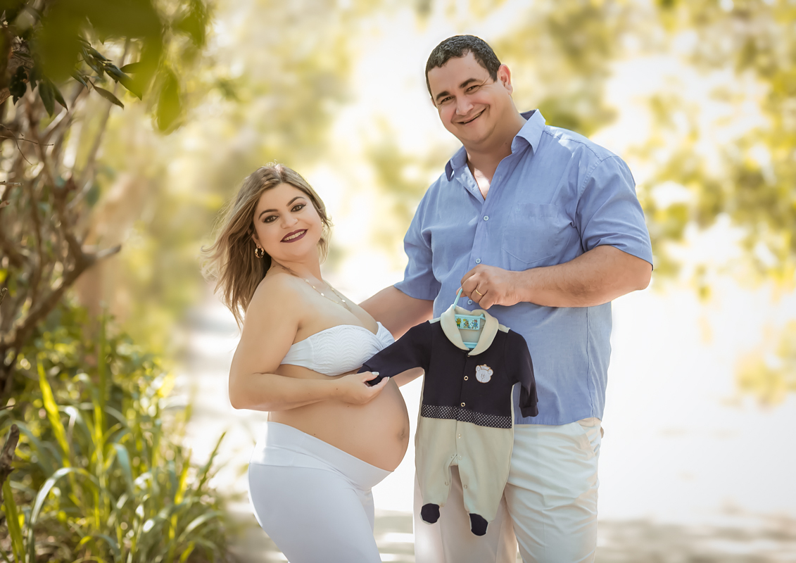 Gestante em ensaio externo