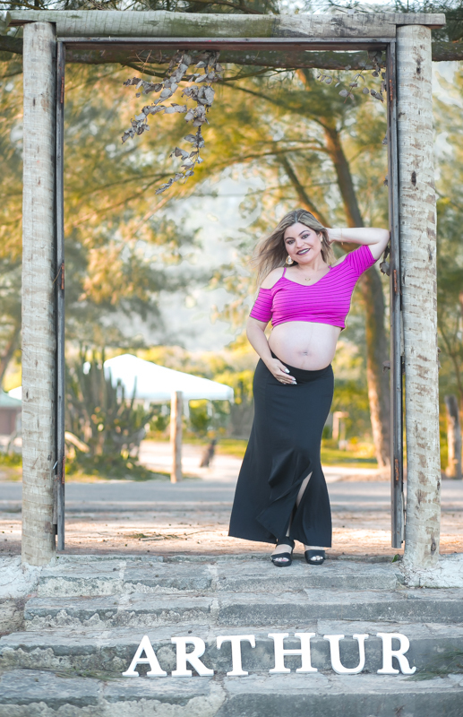 Ensaio gestante criativo