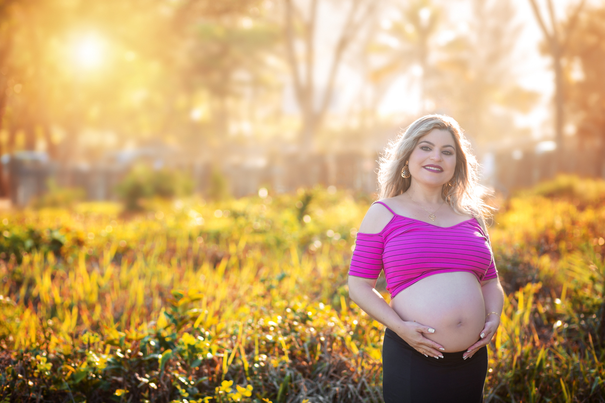 Book de gestante ao ar livre