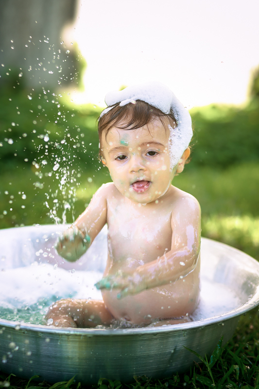 Ensaio criativo splash infantil