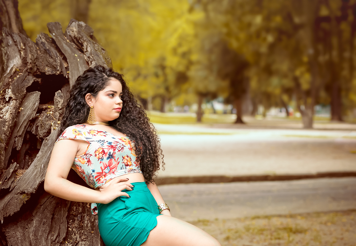 Sessão fotográfica externa de 15 anos