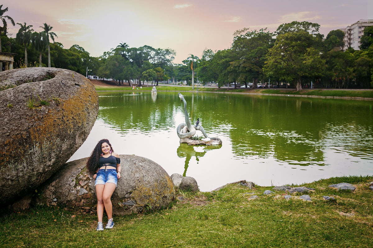 Ensaio fotográfico feminino  de 15 anos na Quinta da Boa Vista