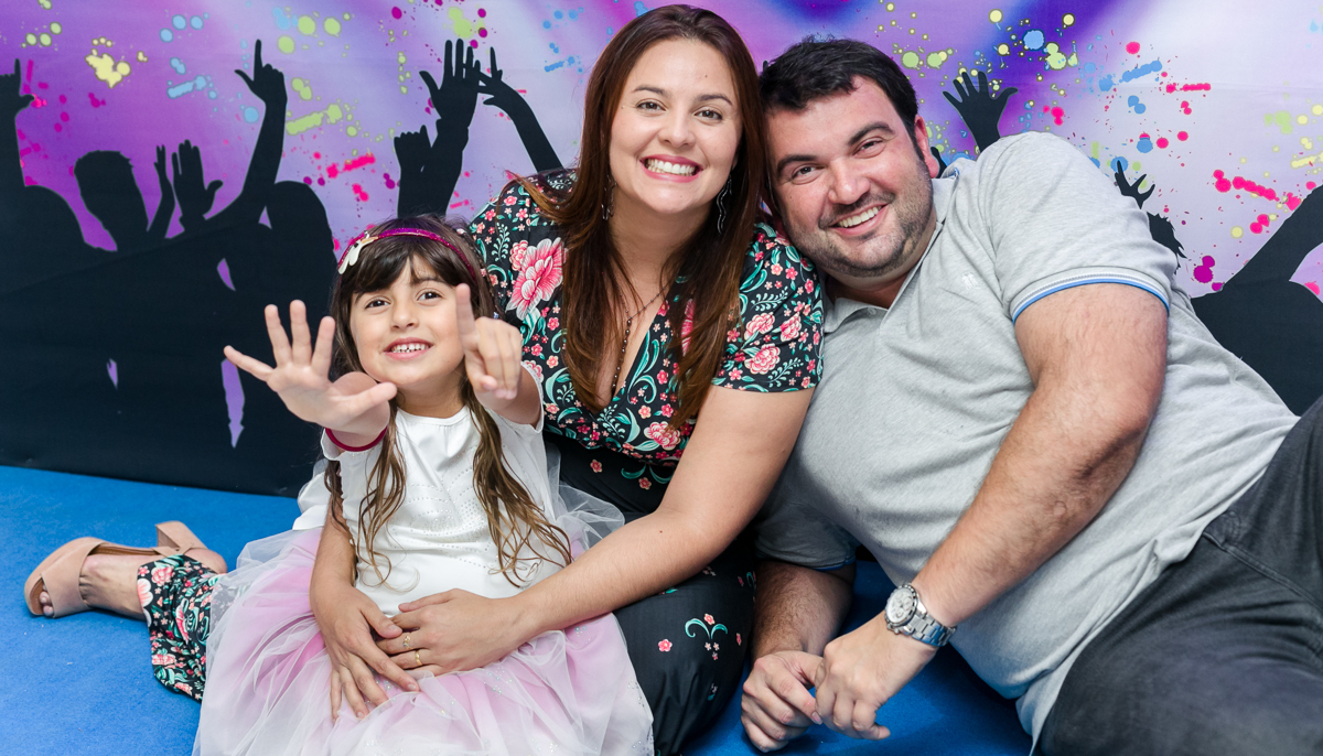 Fotografia de família em  festa infantil na Barra da Tijuca-RJ