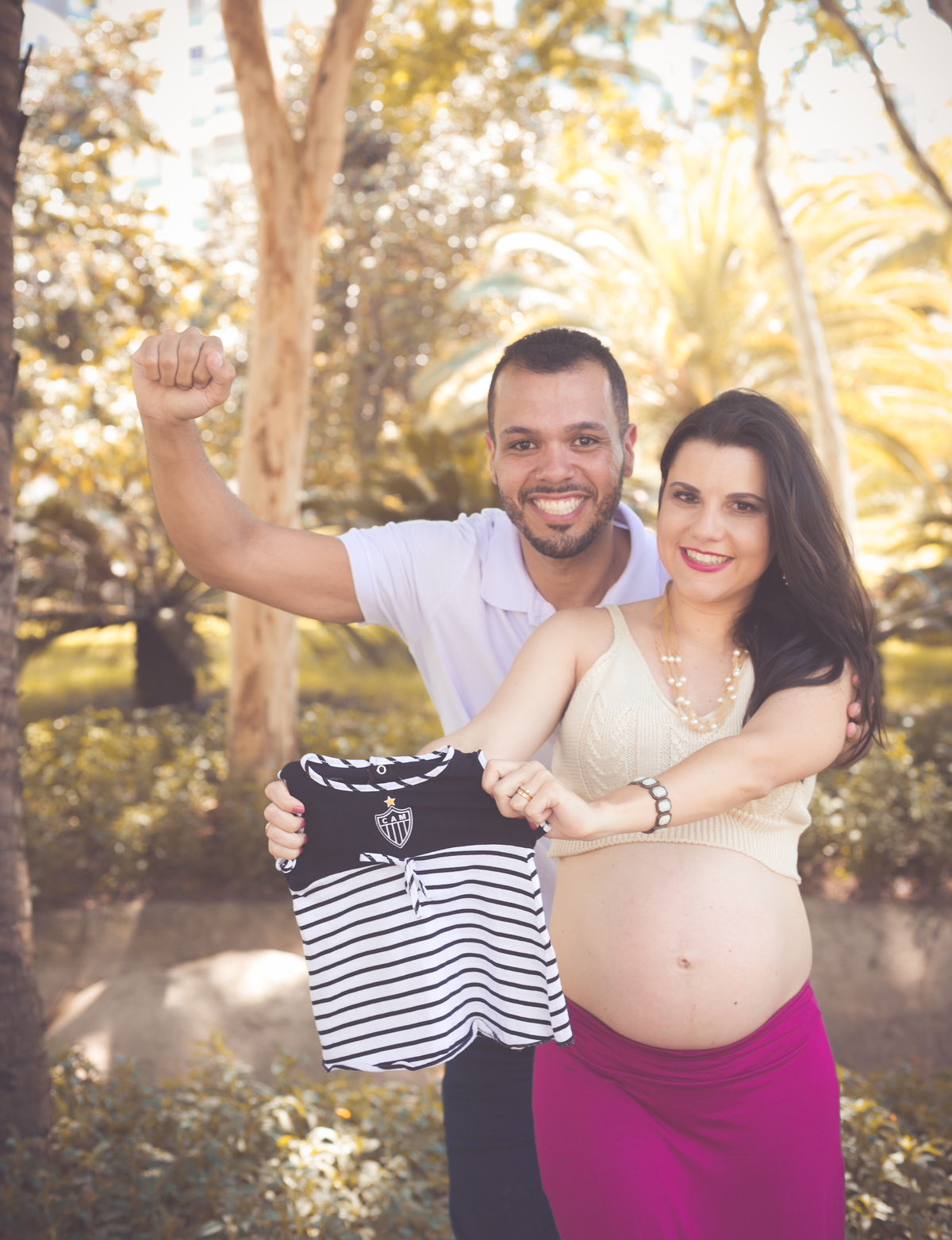 Ensaio de gestante com roupinha  do atlético mineiro