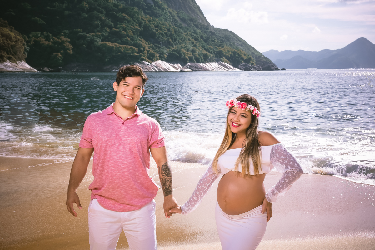 Book fotográfico gestante na Praia Vermelha RJ