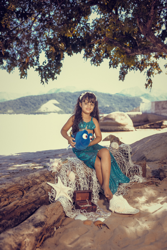 Ensaio infantil pequena sereia