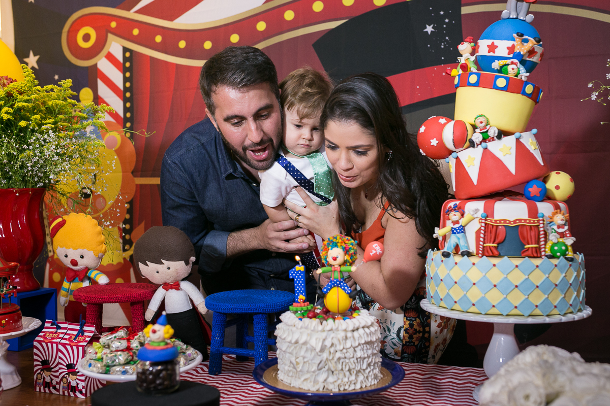 Bolo decorado tema circo em condomínio  Origami