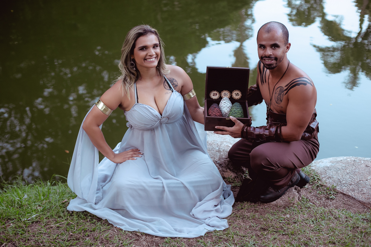 Ensaio Pré-Wedding temático feito no Campo de São Bento