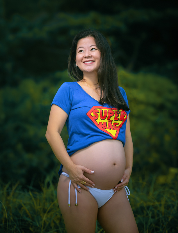 Ensaio de grávida na praia em grumari-RJ