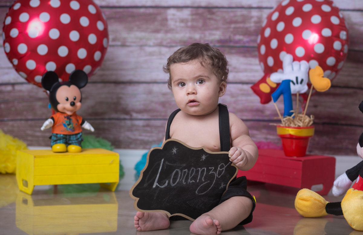 Ensaio fotográfico infantil temático do Mickey RJ