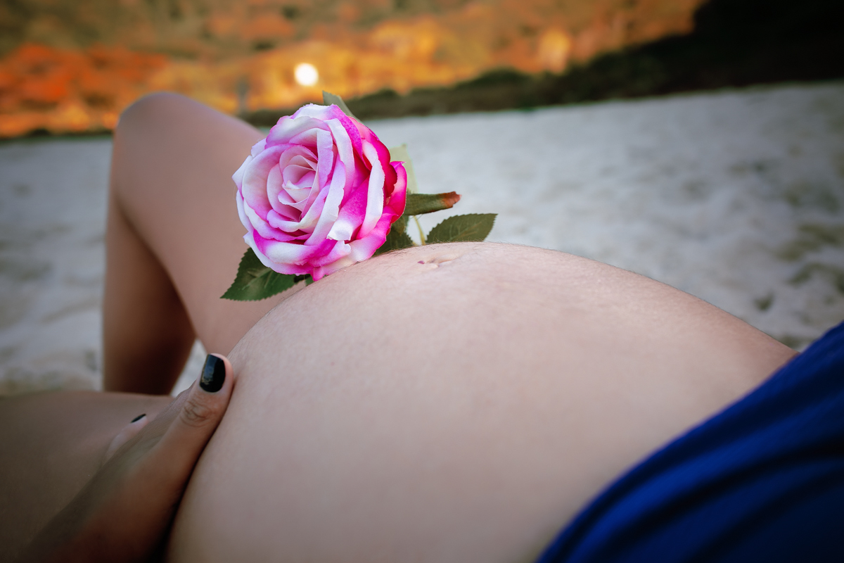 Gestante de BH fazendo ensaio externo na prainha/RJ