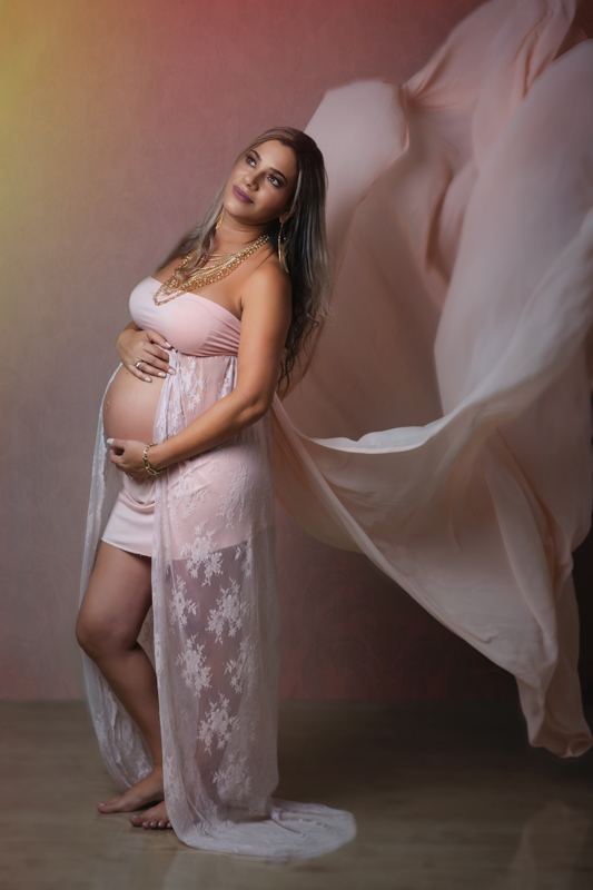 Book fotográfico de gestante em estúdio/Realengo