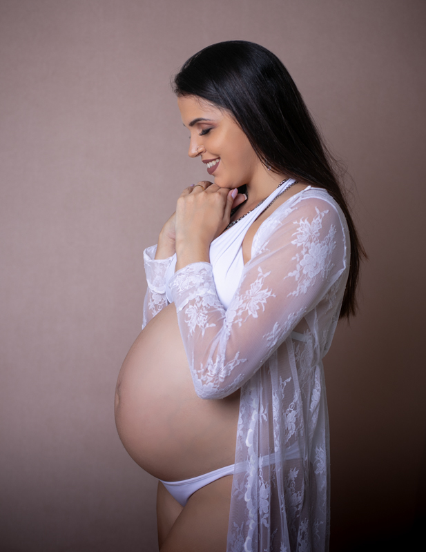 Ensaio de grávida em estúdio no RJ