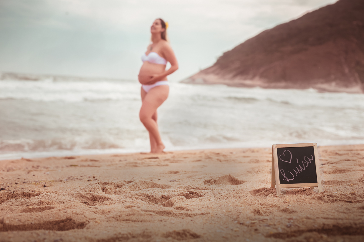 Book fotográfico de gestante em grumari/RJ