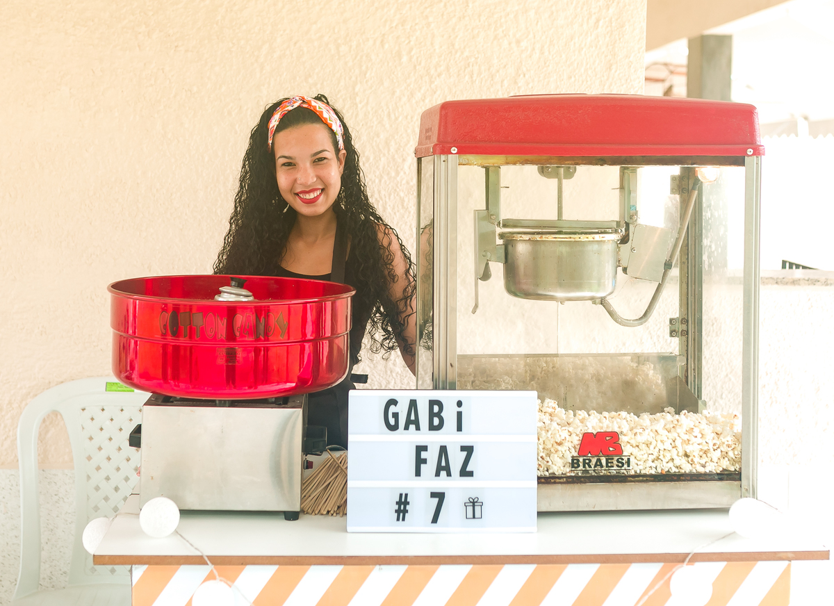 Algodão Doce e pipoca em festa infantil zona oeste-RJ