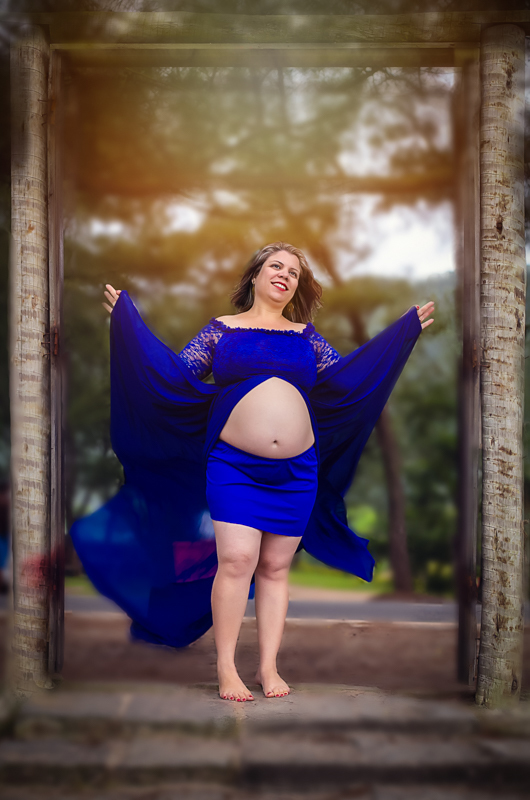 Ensaio gestante em portal em Grumari/RJ